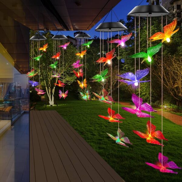 Butterfly Solar Wind Chimes