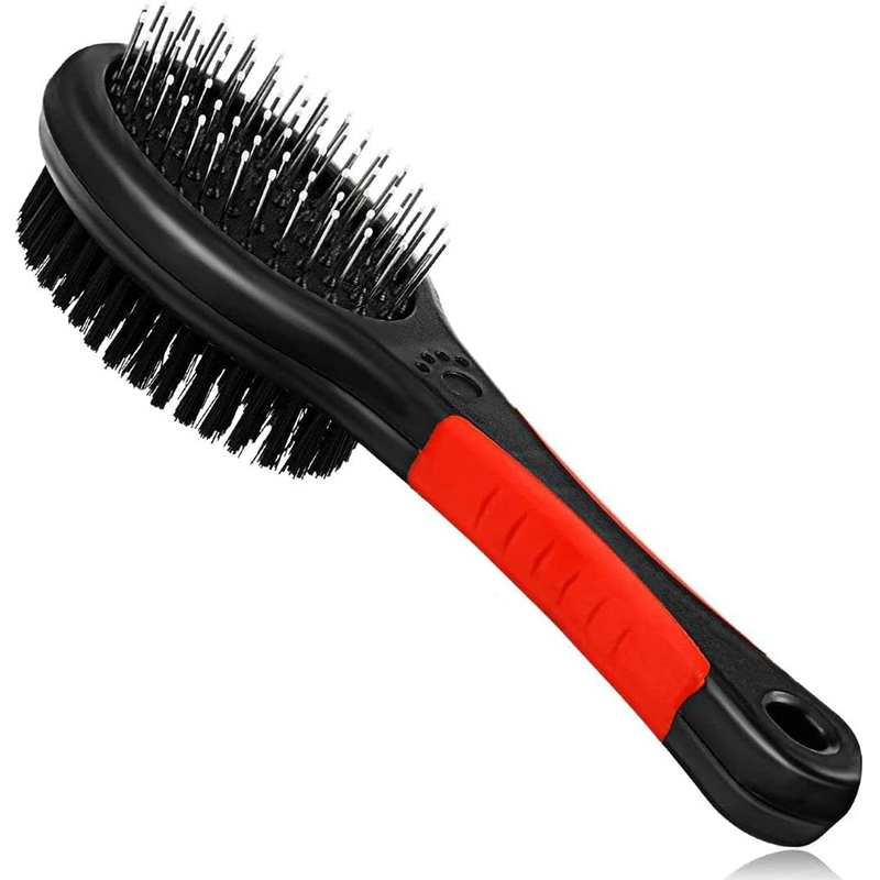 Double Sided Pet Fur Grooming Brush Pet Brush for Short and Long Hair – Large Size