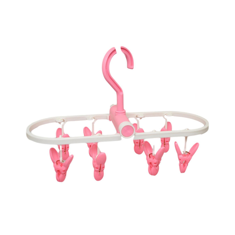 Foldable Laundry Clothes Peg Hanger Sock Airer Dryer 20 cm – Random Colour