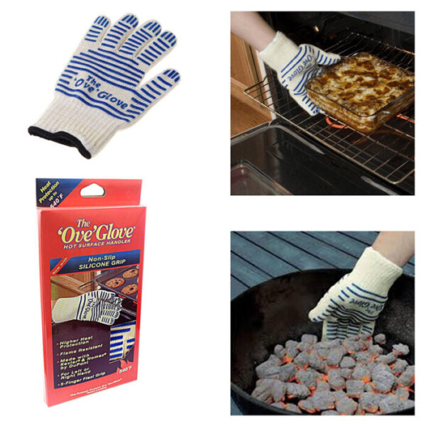 Heavy Duty Oven Glove Silicone Grip Non Slip Gloves 15cm x 24cm - Image 2