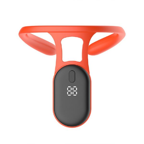 Hunchback Vibration Reminder Hanging Neck LCD Display Sitting Posture Reminder for Children Back Correction – Orange
