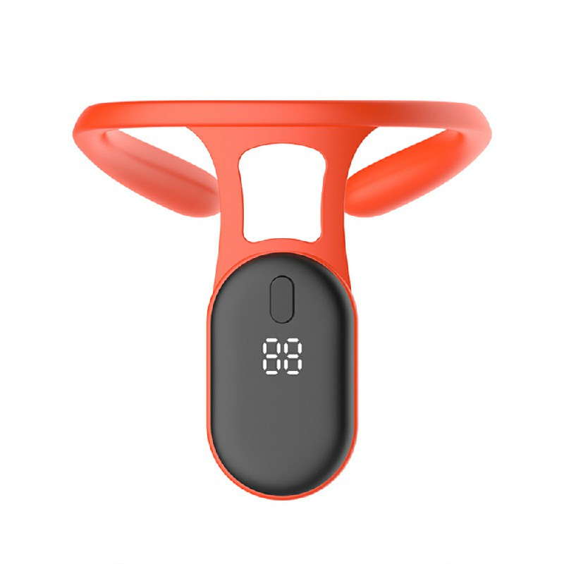 Hunchback Vibration Reminder Hanging Neck LCD Display Sitting Posture Reminder for Children Back Correction – Orange